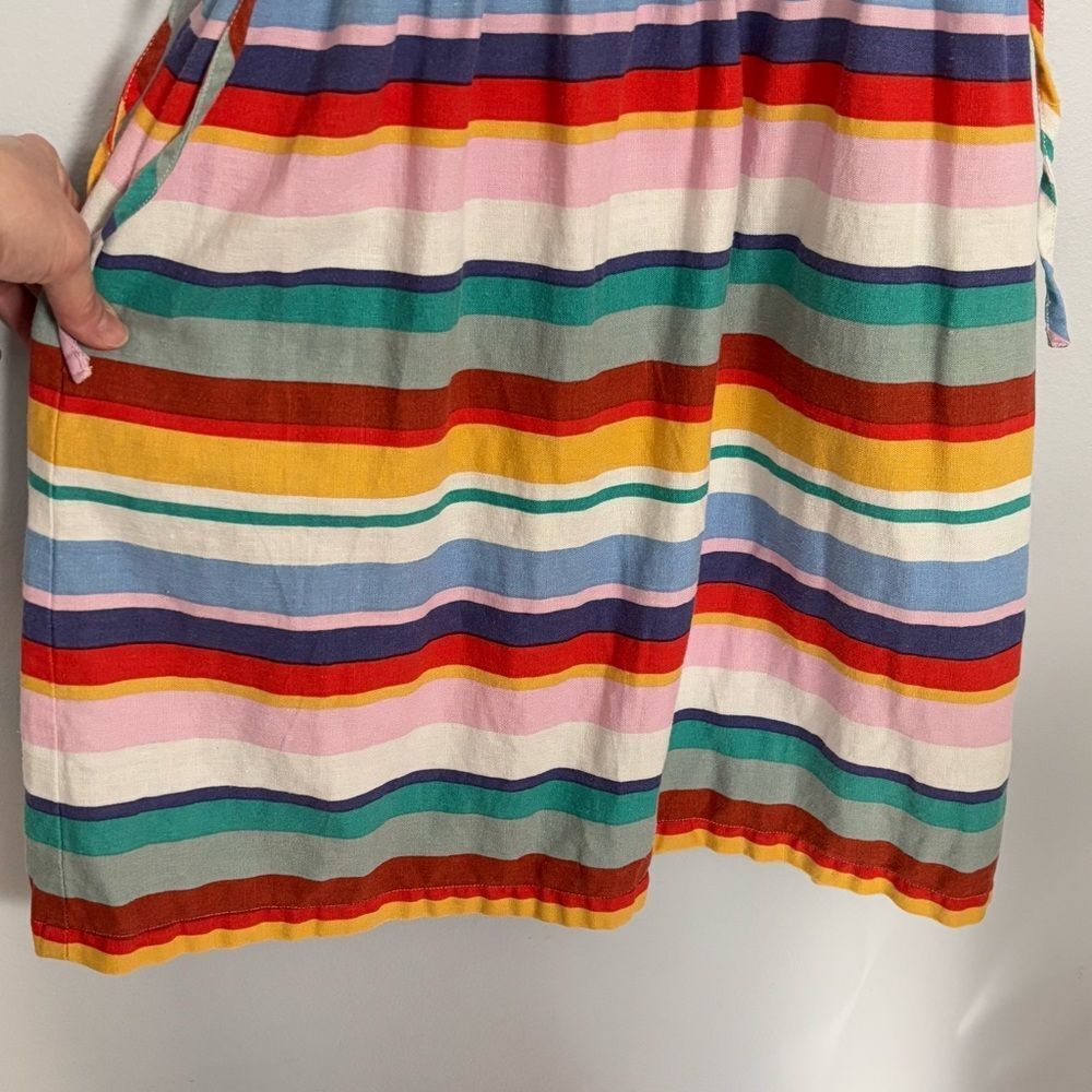 4Our Dreamers Anthropologie Women’s Multicolor Off the Shoulder Striped Dress XS - Picture 7 of 16
